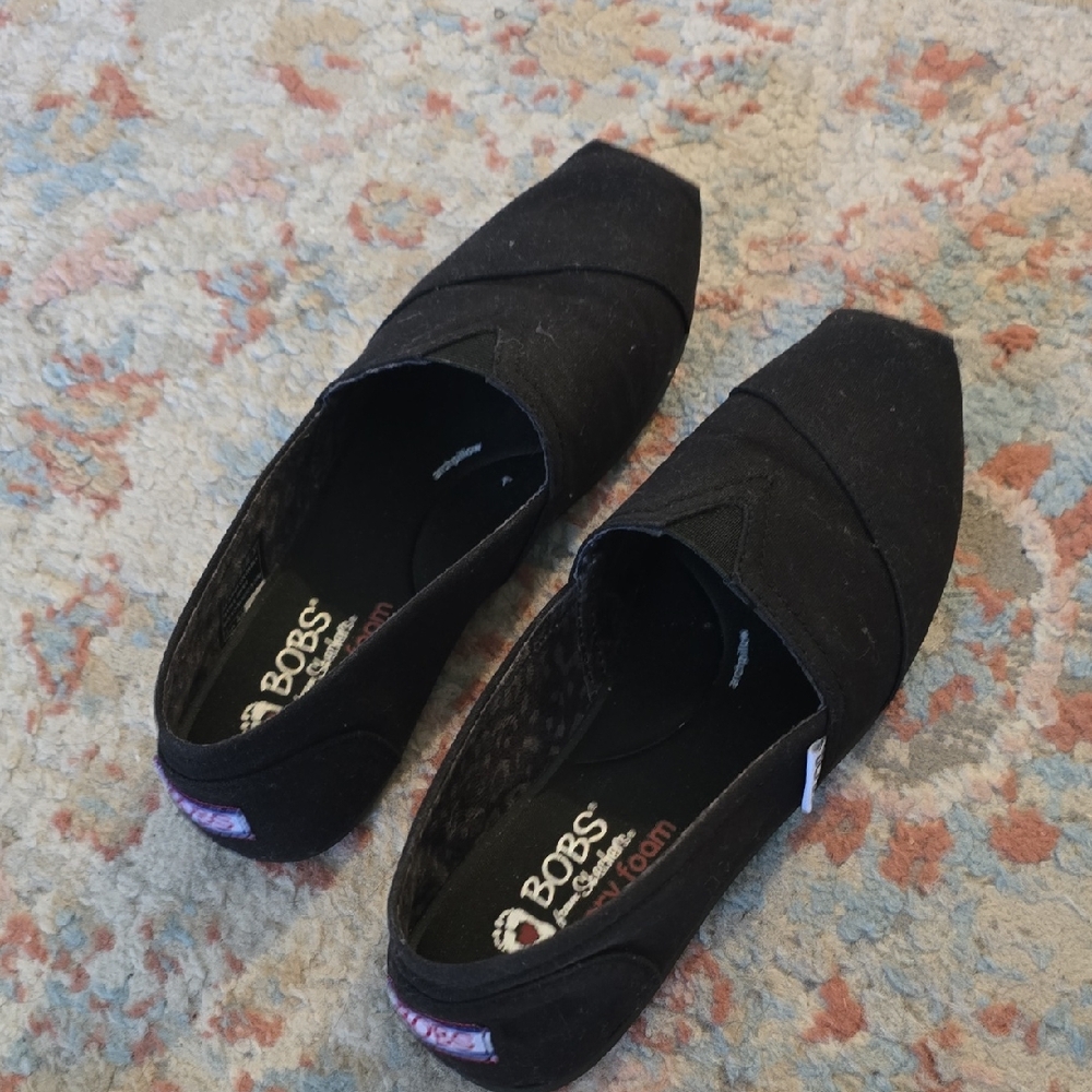 Skechers Black Bobs Slip-On Flats